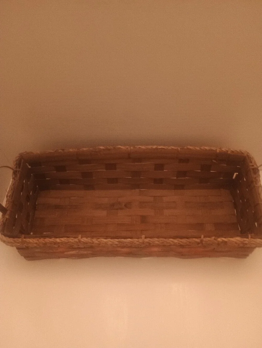 Woven Apple Accent Storage Basket - Brown